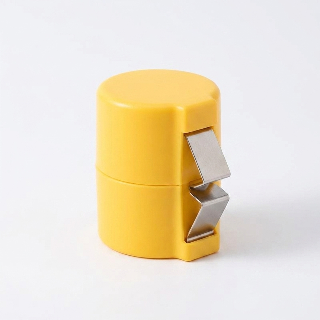 EggClip eierschilopener, studiofoto solo geel