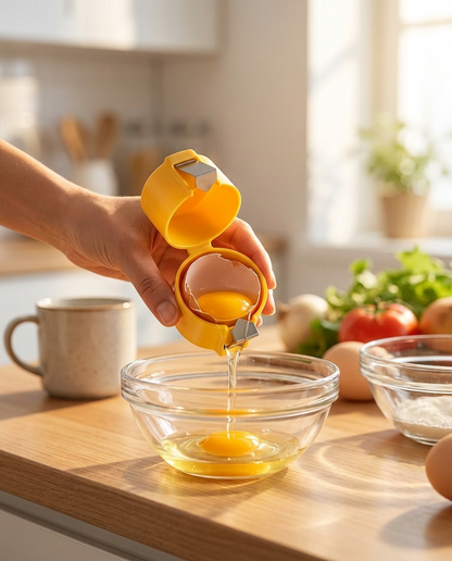 EggClip vastgehouden in de hand
